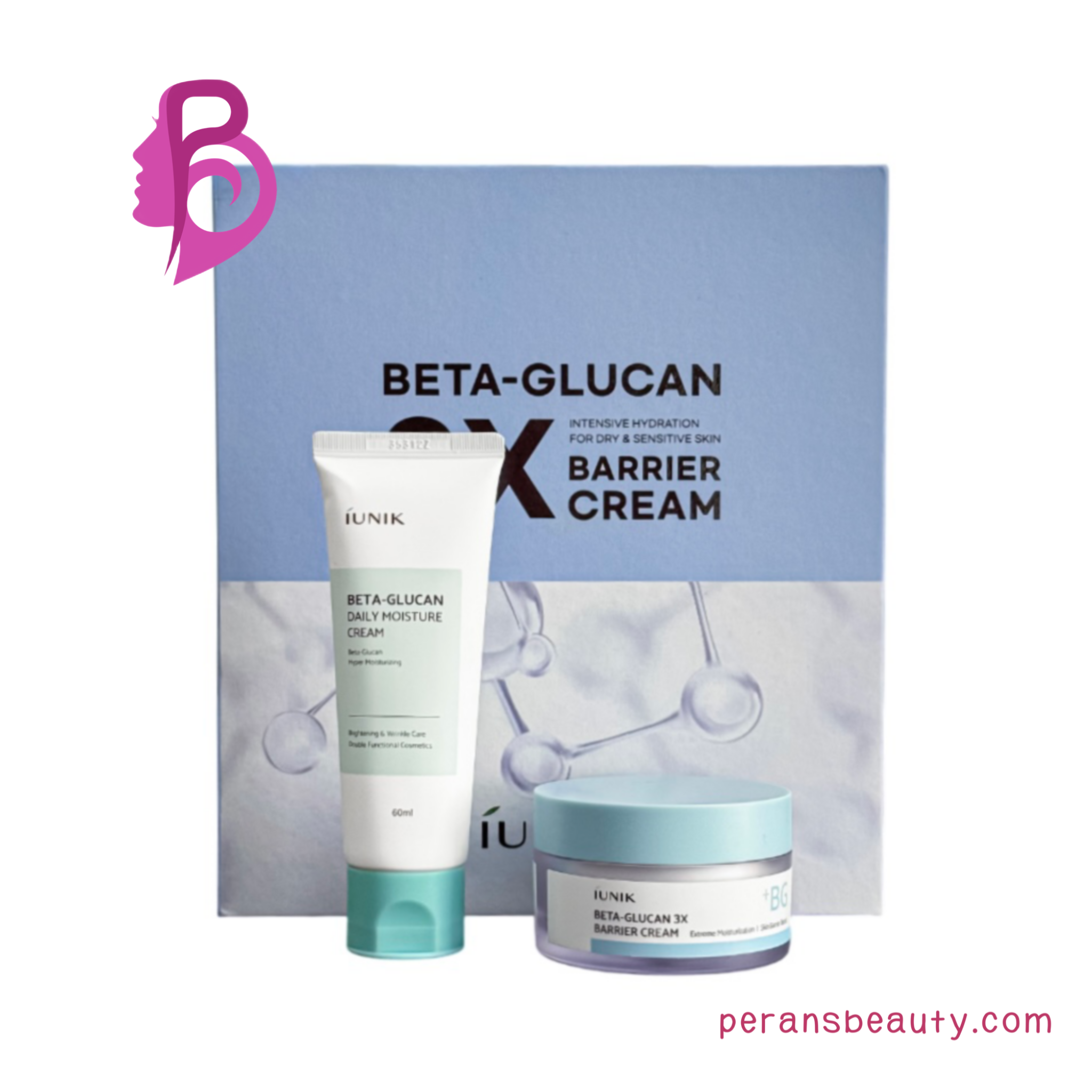 ست کرم مرطوب‌کننده و ترمیم‌کننده بتا گلوکان آیونیک